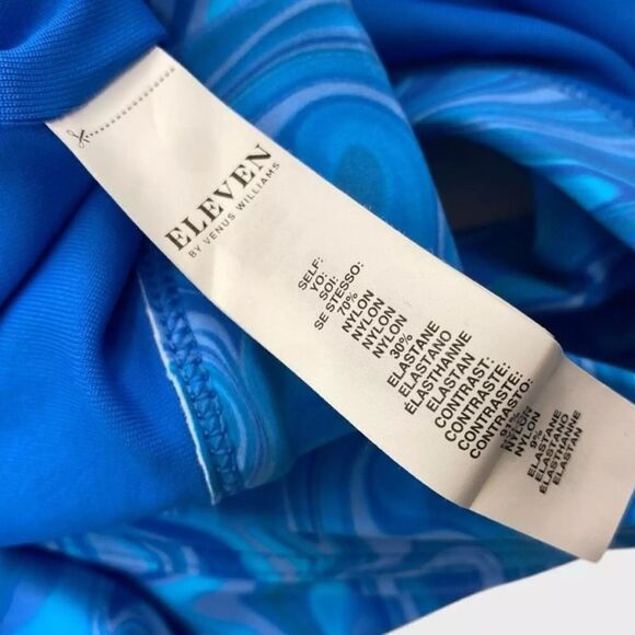 NWT EleVen Venus Williams Blue Marble Wrapped Sports Bra Athletic Tennis- Size L - Picture 6 of 9